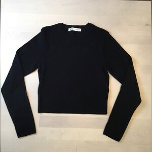 Zara Black Long Sleeve Top